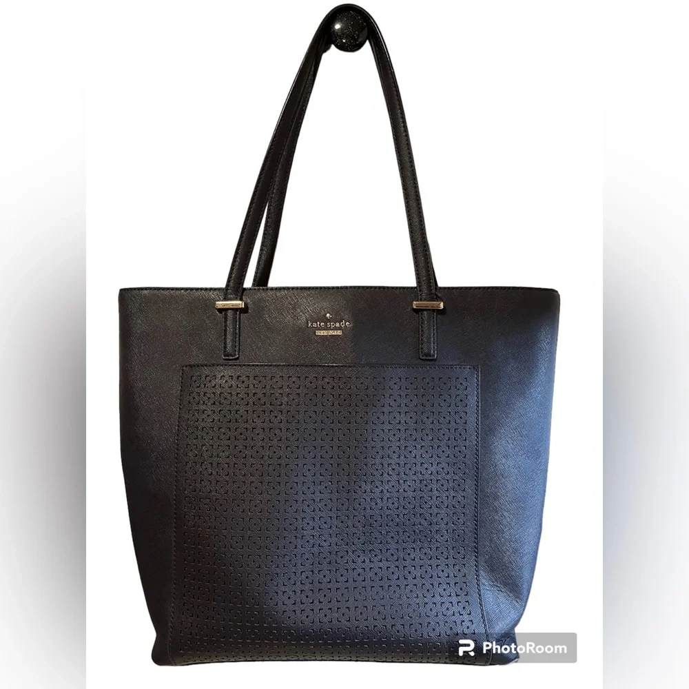 Kate Spade Cedar Taylor Lasercut Navy Tote